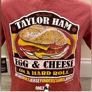 Taylor Ham Egg & Cheese T-Shirt- Crimson